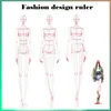 Moda fai da te Design Righello Tessuto Linea Disegno Abbigliamento Prototipo Modello Dinamico Umano Per Il Rendering