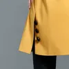 Trench da donna 2023 Cappotto da donna Casual Colletto rovesciato Manica lunga Primavera Autunno Giacca a vento con un bottone Plus Size