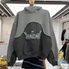 Men s hoodies tröjor tredimensionella skum skarvfärg hoodie plus fleece män och kvinnor 221231