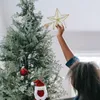 Dekoracje świąteczne Tree Topper Star Metal 3D Hollow Treetop Decorop Decors z klasycznym wyglądem odpowiedniego do dawania