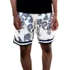 Herren-Shorts, stilvolle Herren-Shorts, dünne Hosen, Cashew-Print, Taschen, dehnbar, bedruckt