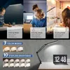 Lampes de table LED lampe de bureau bras oscillant lumière avec pince 3 éclairage 10 modes de luminosité soins des yeux lecture pour le bureau à domicile