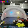 Commercial mobile LED inflatable half dome tent luna temporary Cocktail bar for party show
