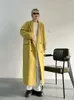 Kadın Trençkotları Sonbahar 2023 Üst düzey bahar ceket Kadın Kore Çift Kelime Kruvaze Orta uzunlukta katı rüzgarlık dişi Gevşek Palto