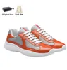 2023S/S Brand Americas Cup low top Sneakers Shoes Men's Casual Walking Rubber Sole Men's Sports Mesh Fabric & Patent Leather Couple Trainer Discount Footwear 38-46Box