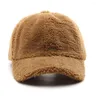 Cappellini da baseball Berretto da baseball da donna in cotone Cappello decorativo tinta unita Comodo copricapo autunno inverno regolabile Cappelli caldi da esterno