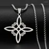Ожерелья с подвесками классический тренд из нержавеющей стали ирландский узел ведьма для женщин викингов модные вечерние украшения подарок