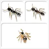 Broszki Kreatywne czarne emaliowane mrówki dla kobiet mężczyzn strzały Big Insect Banquet Party Brooch Brooch