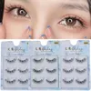 Ferramentas de maquiagem 3Pairs Mink Eyelashes Extensão da faixa invisível Extensão de cílios naturais Falsos cílios cruzados cluster Fairy 3d Faux Big Eye Long Fake Lashes 221231