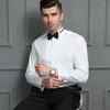 Мужские рубашки мужская роскошная одежда с длинным рукавом Формальная деловая рубашка для рубашки свадебная смокинга