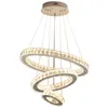 Hanglampen moderne luxe kristallen ringverlichting Europa vergulde metalen licht salon keuken armatuur slaapkamer studie led luster home decor