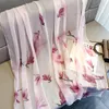 Foulards de grande taille Scaves Serviette de plage Bandana Musulman Hijab 2023 Femmes Foulard en soie Femme Imprimer Foulard Femme Pashmina Châles et enveloppement