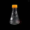 1pcs Lab 250ml 500ml 1000ml 2000ml High Borosilicate Glass Spiral Neck Triangular Flask Temperature Resistant Conical