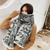 Scarves 200 60cm Winter Warm Fashion Large Women's Thick Long Cashmere Wool Blend Soft Snake Print Scarf Shawl Wrap Drop Ship