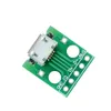 10 stycken MICRO USB to Dip honkontakt Typ B Mike 5p SMD in-line adapterkort Svetsad PCB USB-01