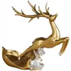 Creative Golden Elk Red Wine Rack Ornaments Home Living Room TV Cabinet Harts