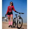 Zestawy wyścigowe Agah 2023 Kobieta Triathlon Cycling Długie rękawie kombinezon Macakquinho Ciclismo Outoor Road Rower MTB Sports Comfort SKINSUS