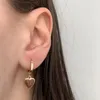 フープイヤリングファッションマカロングラスグリーンカラーハートシンプルなかわいいdangle for women girlsサマージュエリーギフト