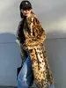 Femmes Fourrure Faux Lautaro Hiver Long Chaud Épais Léopard Fluffy Manteau Tigre Imprimer Piste Lâche Luxe Designer Vêtements 221231