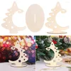 Christmas Decorations Wooden Star Creative Tree Crafts Ornaments Wood Slices With Stand