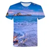 Men's T Shirts Camisetas Con Estampado De Paisaje Costero Para Hombre Playeras 3D Estilo Playero Informal