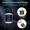 Vibrating Male Masturbators LUMODIA Waterproof Crystal Ribbed Open-Ended Strokers Pocket Pussy Vagina Masturbator Cup with 12