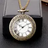 Pocket Watches 8833Copper Embossed Transparent White Roman Scale Large Watch Personality Creative Fashion Trend