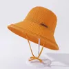 Berets Spring And Autumn Leather Standard Solid Color Curling Fisherman Hat Ladies Versatile Outdoor Sun Protection
