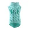 Dog Apparel Winter Clothes Chihuahua Soft Puppy Kitten High Collar Turtleneck Knitted Clothing Sweater Vest Yorkie Coat