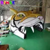 Oxford animal head inflatable tiger football tunnel for sports event decoration mascot entrance door gate