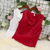 Women's Blouses Sexy Women Sleeveless Satin Tops Office Lady No Sleeve Silk Tanks Shirts