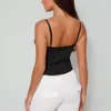 Damen Tanks Satin Tops Frauen Sommer Sexy Ohne Knochen Bustier Spaghettiträger Rückenfrei Crop Korsett Streetwear Cami