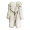 Pelliccia da donna in finta pelliccia invernale imitazione pelliccia da donna lunga calda di procione giacca a vento per il tempo libero di grandi dimensioni 221231