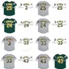 qqq8 C202 1989 Retro 24 Rickey Henderson Jersey 25 Mark 25 McGwire 33 Jose Canseco Dennis 43 Eckersley 3 Harold Baines 1990 Camisetas de béisbol vintage