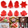 Baking Moulds Christmas Cookie Mold 4PCS A Set Cartoon Plastic For And Year Decoration 2023