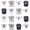 QQQ8 AIR01 Vintage 2000 Baseball jersey Mike Piazza 13 Edgar Alfonzo 4 Robin Ventura 32 Mike Hampton White Gray Black Jerseys