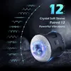 Vibrating Male Masturbators LUMODIA Waterproof Crystal Ribbed Open-Ended Strokers Pocket Pussy Vagina Masturbator Cup with 12