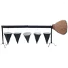 Tallrikar 41xB Halloween Broomstick Witch Hat Snack Bowl Stand Listning Sign Rack med avtagbar korgorganisatör hartshantverk Dekor