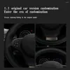 Steering Wheel Covers DIY Car Accessories Cover Black Hand-stitched Genuine Leather For E83 X3 2003-2010 E53 X5 2000-2006