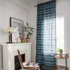 Curtain Home Descerion Gardiner för vardagsrum kök sovrum semi blackout boho geometriskt tryck med tofs