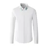 Men's Casual Shirts Minglu Cotton Men's High Quality Long Sleeve Embroidery Business Men Dress Slim Fit Party Man 4XL