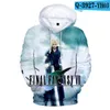 Мужские капюшоны 3d Final Fantasy 7 Capuchon Tops Herfst Winter Harajuku Mannen Mode Toevallige Trui Printed 2