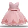 Meisje jurken babymeisjes feest prijzen jurk 1e verjaardag slijtage peuter kanten doop doop jurk baby tutu doop kleding 12 24m