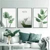 Scandinavian Style Plants Poster Green Leaves Decorative Picture Modern Wall Art Interior Paintings for Living Room Home Decor 40x60cm No Frame