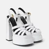 Dress Shoes Fashion Women Sandals Double Platform High Heels White Wedding Chunky Heel Summer Women's Pumps Size 42