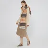 Scarves Fashion Winter Warm Scarf Women Zigzag Jacquard Design Muffler Long Brown Series Geometric Tribal Style Stole