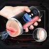 Dual Channel Male Masturbator Cup Timing Vibrator blowjob vagina Silicone pocket masturbation cup sex toy for men Adult Goods