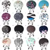 Chair Covers 1 Pcs Round Cover Bar Stool Floral Printed Elastic Seat Dining Room Home Office Computer Spandex