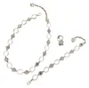 Classic Silver Flower Chain Chokers Halsband Luxury Designer Dubbel bokstavarmband har stämpel mässingsmaterial för kvinnor bröllop PA285D