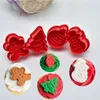 Baking Moulds Christmas Cookie Mold 4PCS A Set Cartoon Plastic For And Year Decoration 2023